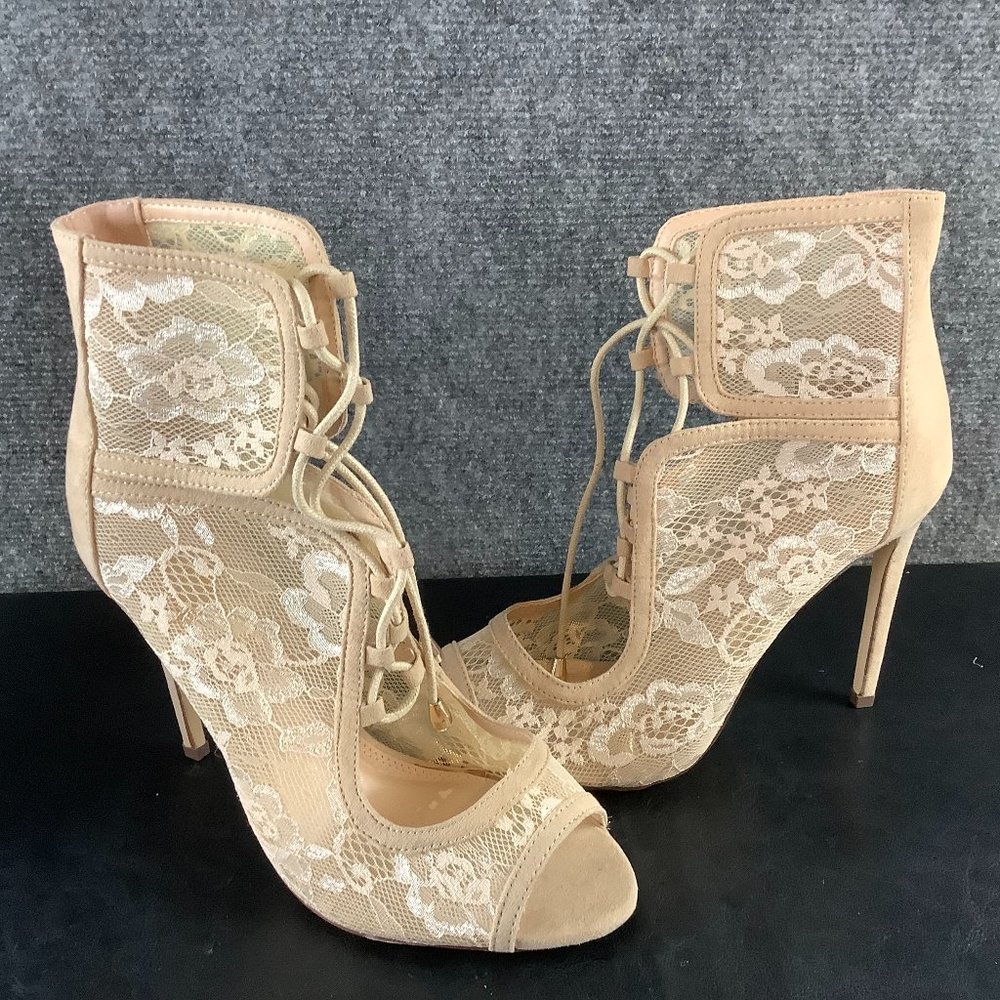 LILIANA BARBARA - 22 NUDE HIGH HEEL ANKLE BOOTS - NEW IN BOX